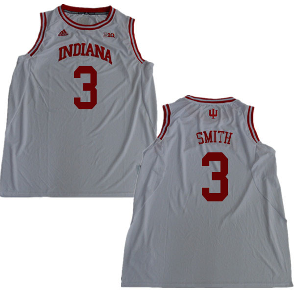 Men #3 Justin Smith Indiana Hoosiers College Basketball Jerseys Sale-White